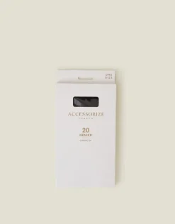 Accessorize 20 Denier Control Top Tights Black