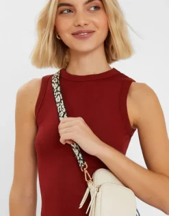 Accessorize Animal Print Webbing Phone Strap