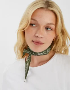 Accessorize Bandana Neckerchief Scarf Green