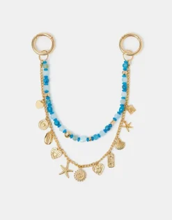 Accessorize Beaded Sea Chain Bag Charm