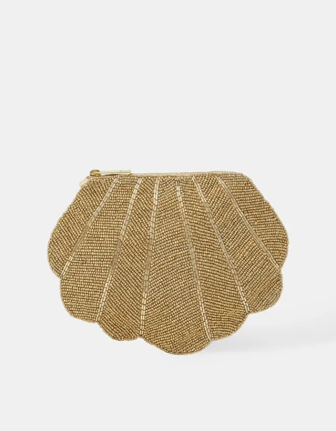 Accessorize Beaded Shell Pouch