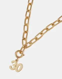Accessorize Birthday Age Jewellery Charm Gold