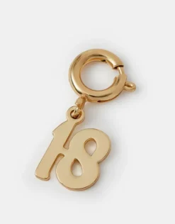 Accessorize Birthday Age Jewellery Charm Gold