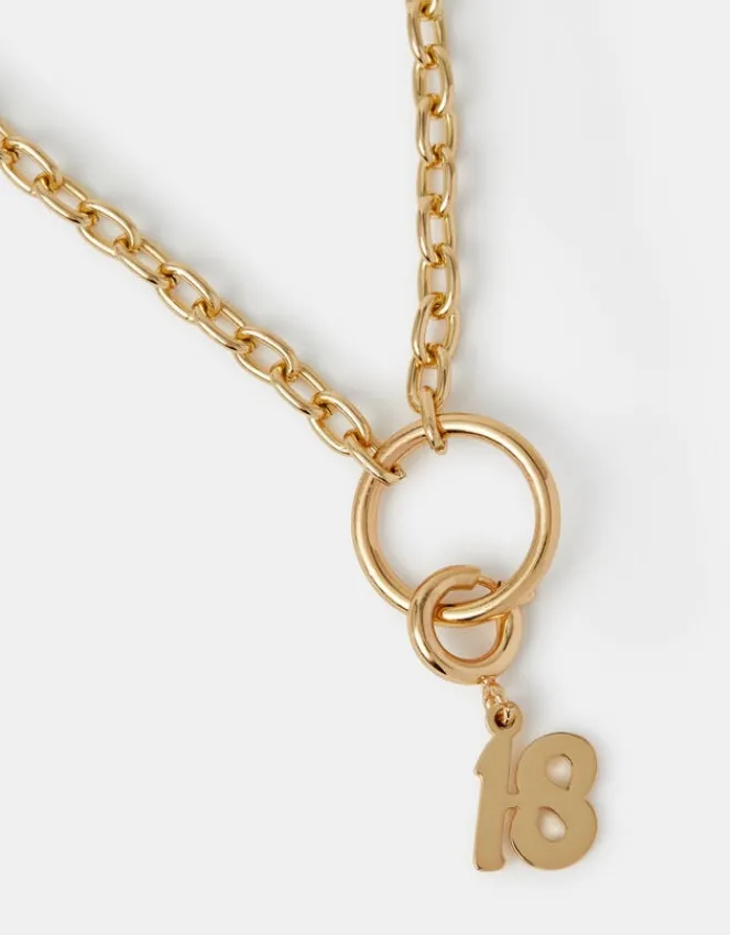Accessorize Birthday Age Jewellery Charm Gold