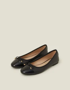 Accessorize Bow Detail Ballerina Flats Black