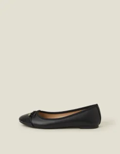 Accessorize Bow Detail Ballerina Flats Black