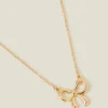 Accessorize Bow Pendant Necklace
