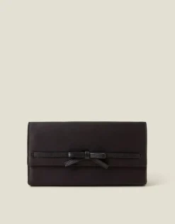 Accessorize Bow Satin Clutch Bag