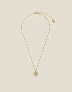 Accessorize Boxed Pav&eacute; Heart Pendant Necklace