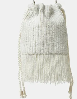 Accessorize Bridal Bead Fringe Bucket Bag