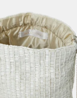 Accessorize Bridal Bead Fringe Bucket Bag