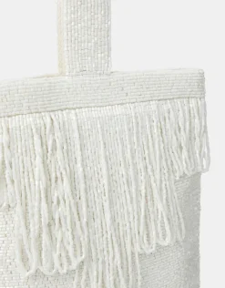 Accessorize Bridal Beaded Fringe Bag