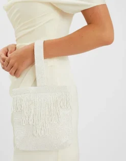 Accessorize Bridal Beaded Fringe Bag