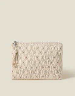 Accessorize Bridal Embellished Zip Clutch Bag
