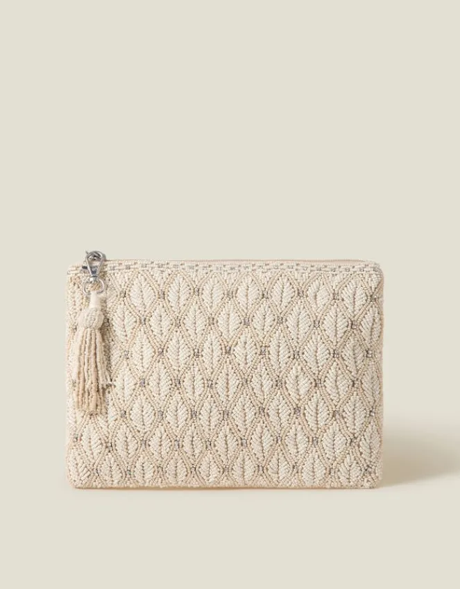 Accessorize Bridal Embellished Zip Clutch Bag