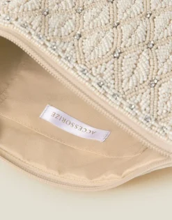 Accessorize Bridal Embellished Zip Clutch Bag