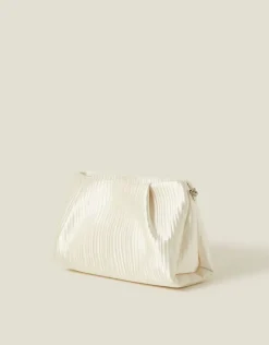 Accessorize Bridal Pleated Satin Clutch Bag