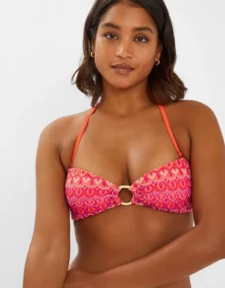 Accessorize Bright Crochet Bandeau Bikini Top Multi