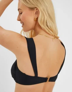 Accessorize Buckle Bikini Top Black