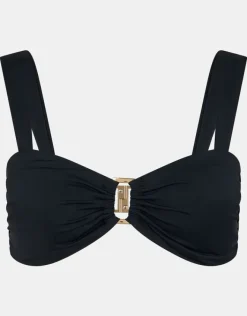 Accessorize Buckle Bikini Top Black