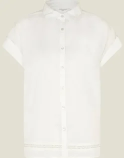 Accessorize Cap Sleeve Boxy Shirt White