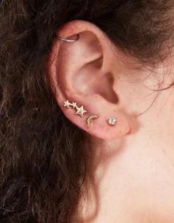 Accessorize Celestial Stud Earrings Set of Three