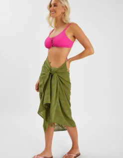Accessorize Check Tassel Sarong