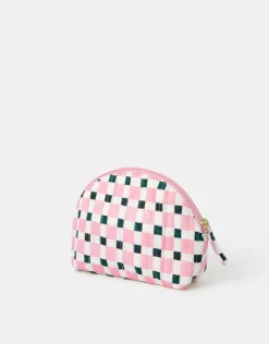 Accessorize Checkerboard Curved Make Up Bag