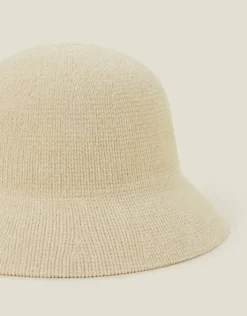 Accessorize Chenille Bucket Hat Natural