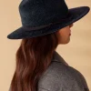 Accessorize Chenille Packable Fedora Hat Blue