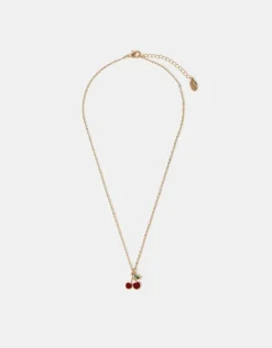 Accessorize Cherry Pendant Necklace