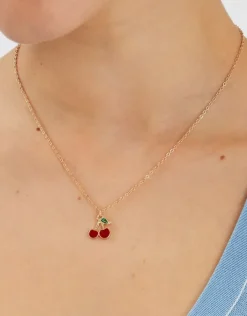 Accessorize Cherry Pendant Necklace