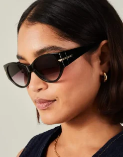 Accessorize Chunky Oval Wrap Sunglasses