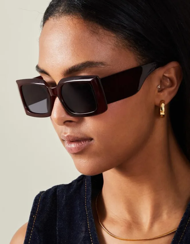 Accessorize Chunky Rectangle Sunglasses