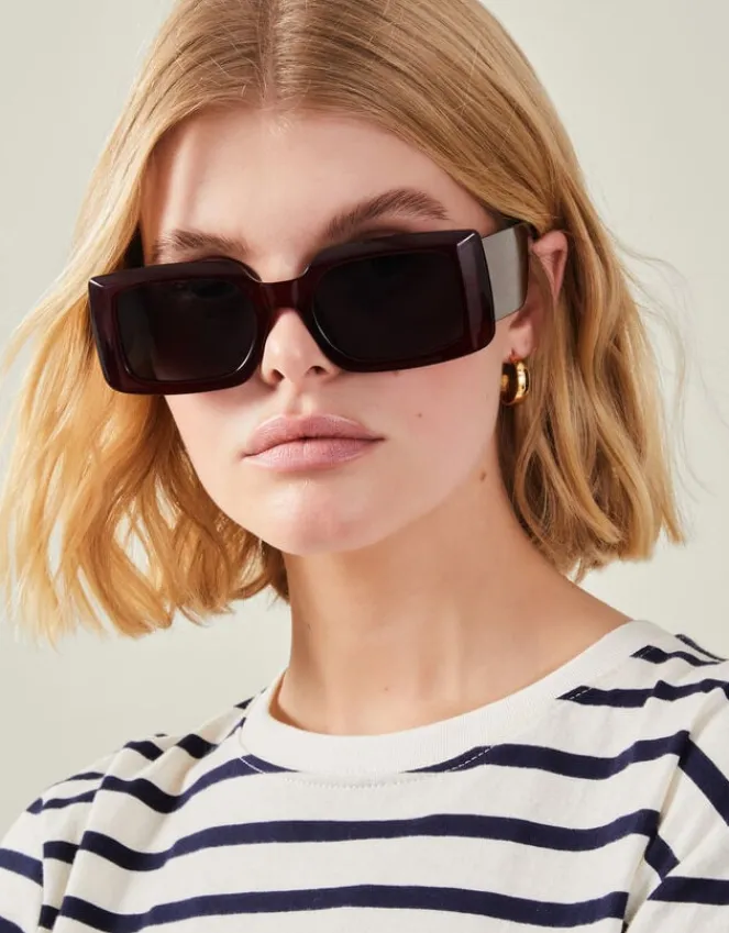 Accessorize Chunky Rectangle Sunglasses