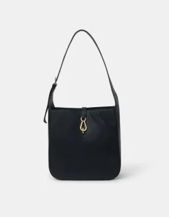 Accessorize Clasp Leather Shoulder Bag