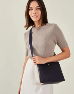 Accessorize Colour Block Triple Compartment Cross-Body Bag