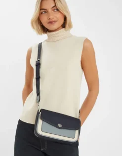 Accessorize Colourblock Faux Leather Crossbody Bag