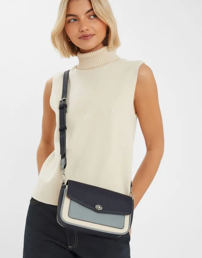 Accessorize Colourblock Faux Leather Crossbody Bag