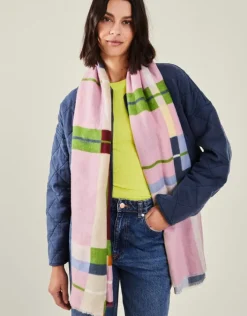 Accessorize Colourful Check Print Blanket Scarf