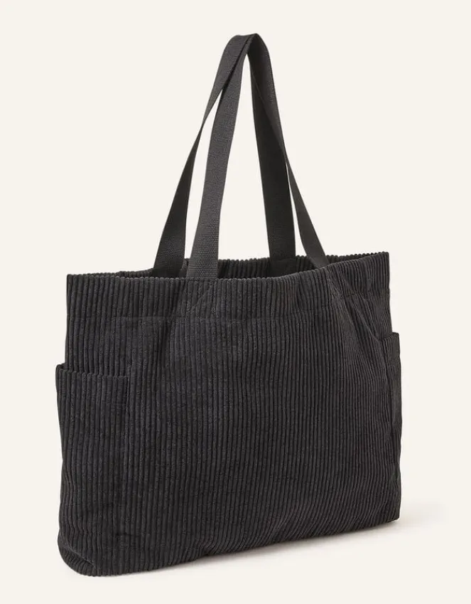 Accessorize Cord Shopper Bag Black