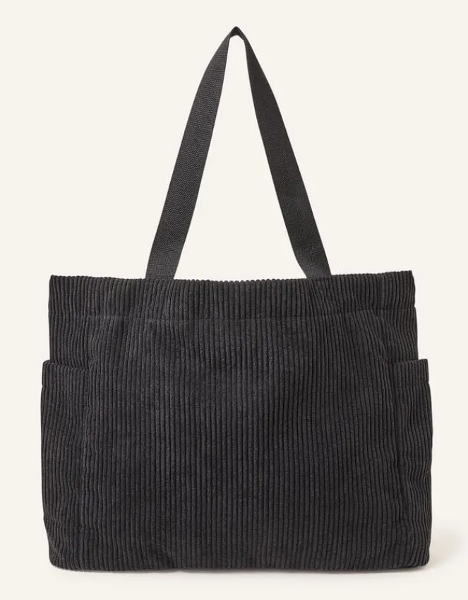 Accessorize Cord Shopper Bag Black