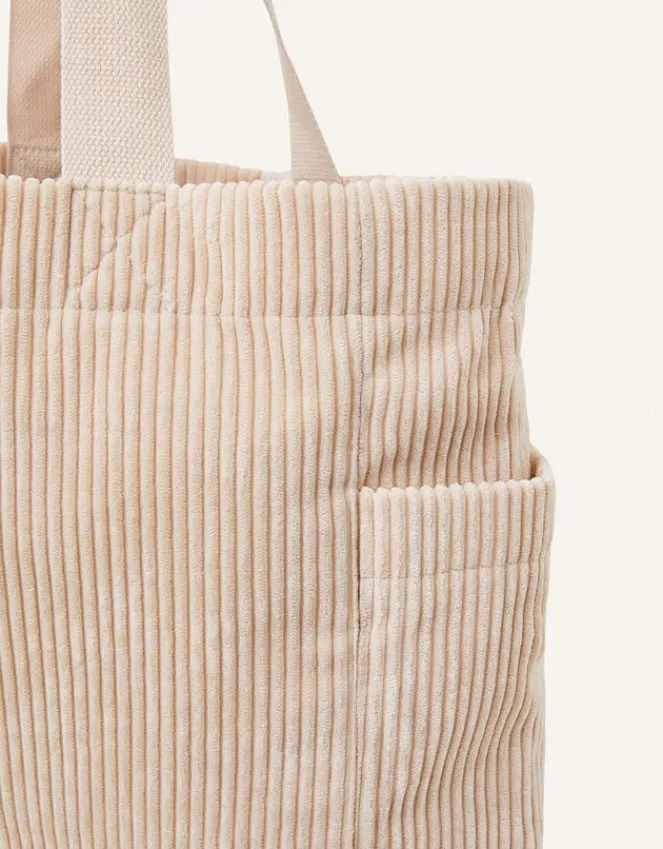 Accessorize Cord Shopper Bag Cream