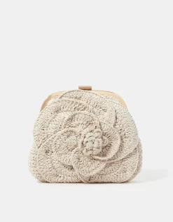 Accessorize Corsage Macrame Clip Frame Bag
