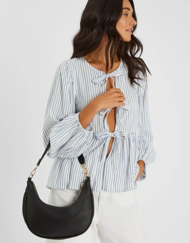Accessorize Crescent Shoulder Bag Black