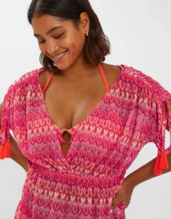 Accessorize Crochet Mini Kaftan Multi