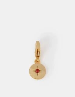 Accessorize 14ct Gold-Plated Birthstone Charm Gold