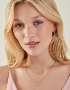 Accessorize 14ct Gold-Plated Celestial Pendant Layered Necklace