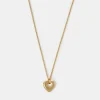 Accessorize 14ct Gold-Plated Chunky Heart Pendant Necklace