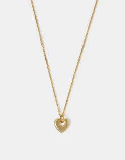 Accessorize 14ct Gold-Plated Chunky Heart Pendant Necklace